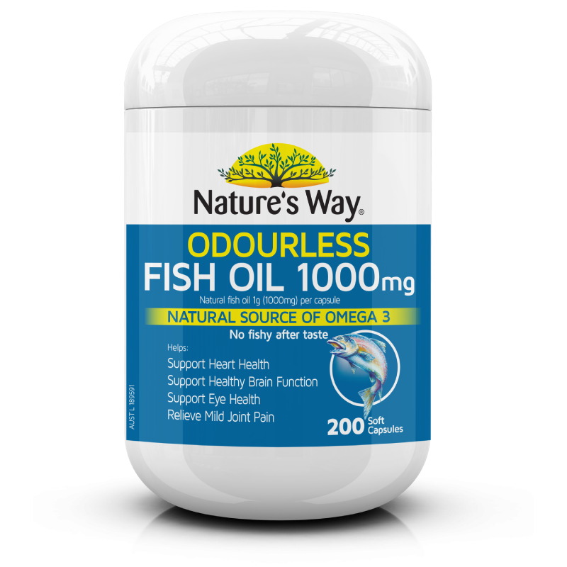 NATURE’S WAY ODOURLESS FISH OIL 1000MG