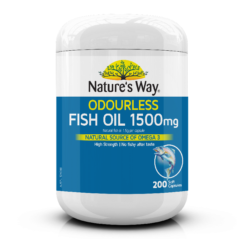 NATURE'S WAY ODOURLESS FISH OIL 1500MG | Vitawell.lk