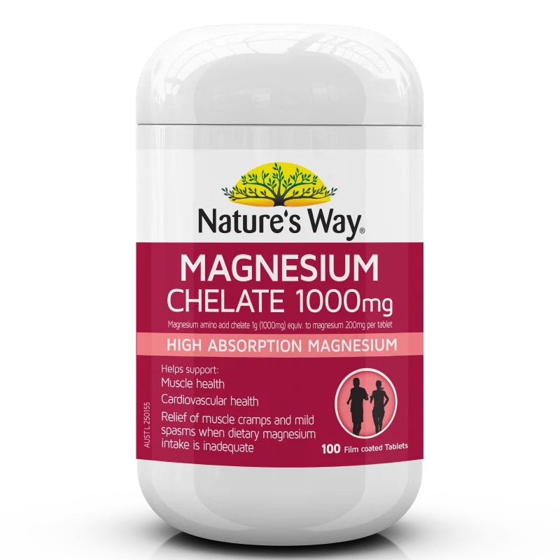 NATURE’S WAY MAGNESIUM CHELATE 1000MG 100S