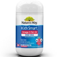 KIDS SMART BURSTLETS OMEGA-3 FISH OIL STRAWBERRY 50S